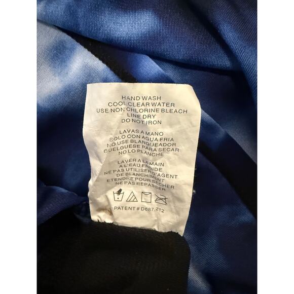 Aqua Green Plus 18W Blue Tie-Dye Tankini Swim Top Tiered Lined Adjustable - Picture 6 of 6